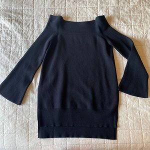 Anthropologie Off-the-shoulder black sweater